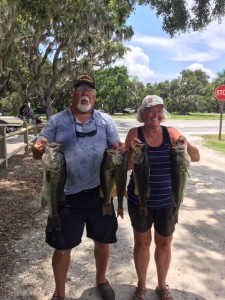 George and Trish with 1 st place and big bass